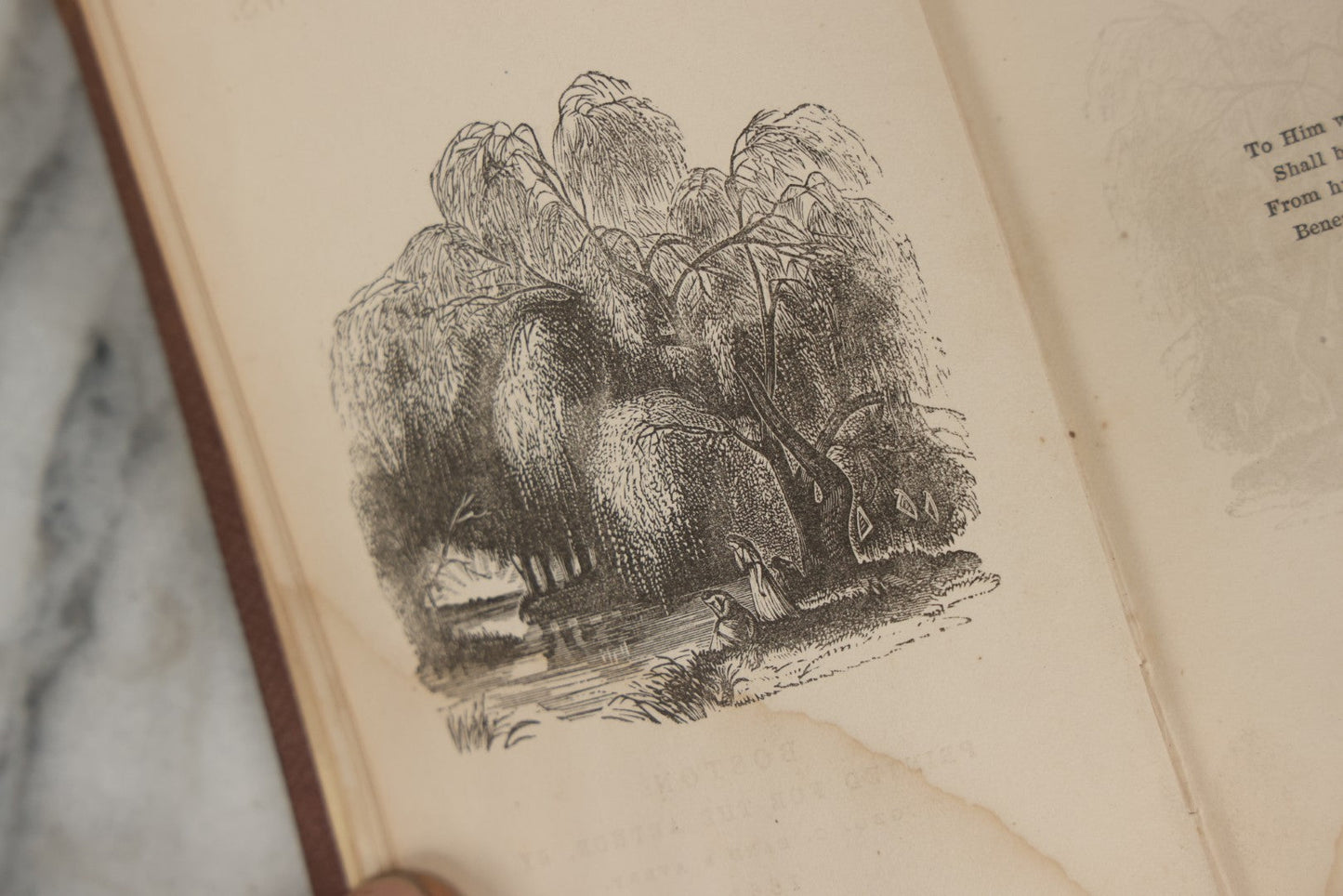 Lot 289 - "Harp Of The Willows" Antique Collected Poetry Book By Elvira, Published By Geo. C. Rand & Avery, Boston, 1861, With Gilt And Debossed Harp Design On Front Cover