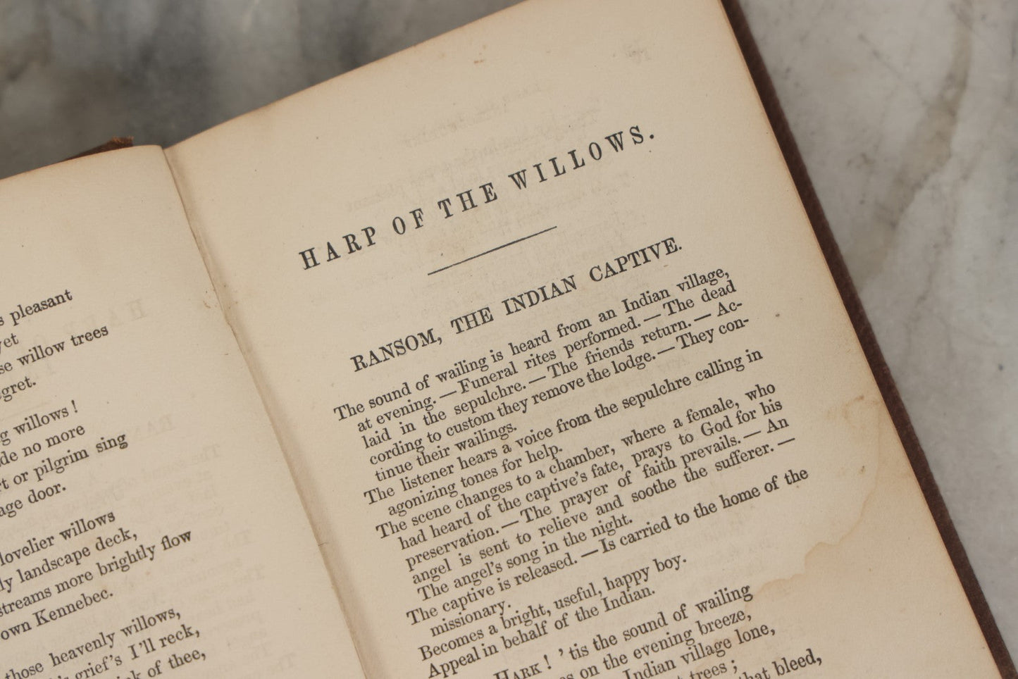 Lot 289 - "Harp Of The Willows" Antique Collected Poetry Book By Elvira, Published By Geo. C. Rand & Avery, Boston, 1861, With Gilt And Debossed Harp Design On Front Cover