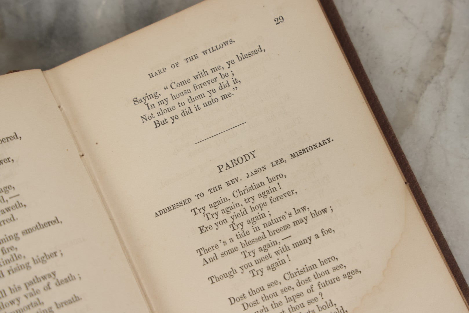 Lot 289 - "Harp Of The Willows" Antique Collected Poetry Book By Elvira, Published By Geo. C. Rand & Avery, Boston, 1861, With Gilt And Debossed Harp Design On Front Cover