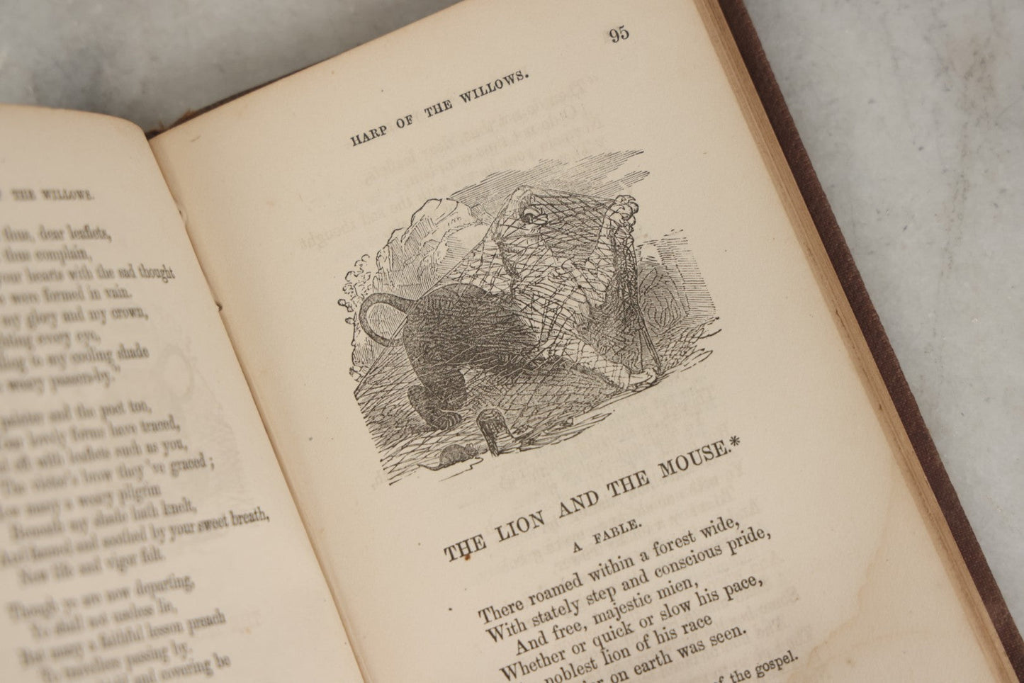 Lot 289 - "Harp Of The Willows" Antique Collected Poetry Book By Elvira, Published By Geo. C. Rand & Avery, Boston, 1861, With Gilt And Debossed Harp Design On Front Cover