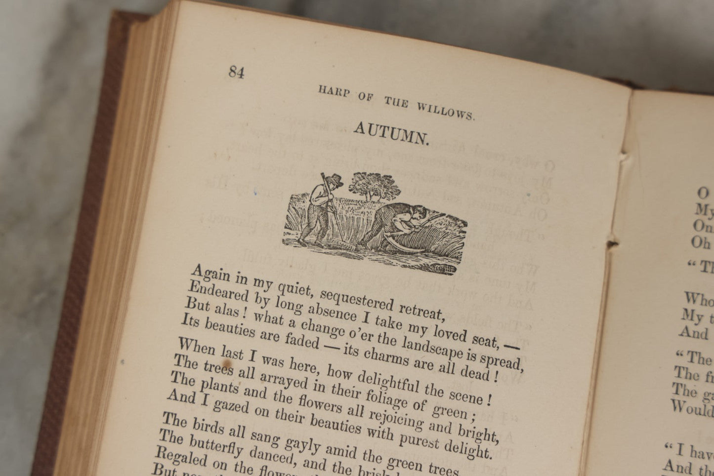 Lot 289 - "Harp Of The Willows" Antique Collected Poetry Book By Elvira, Published By Geo. C. Rand & Avery, Boston, 1861, With Gilt And Debossed Harp Design On Front Cover