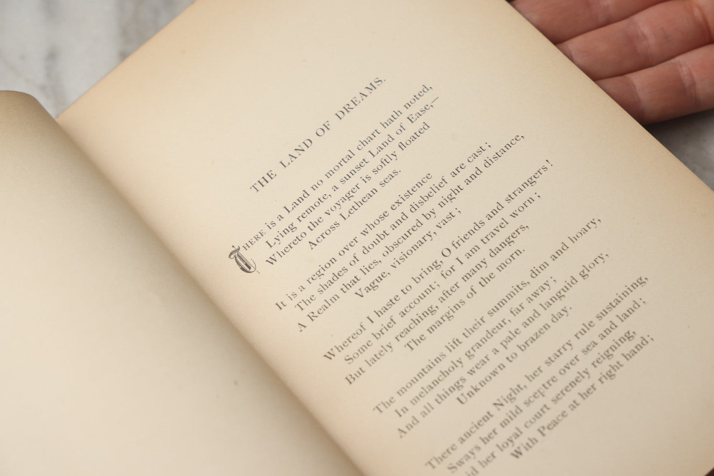 Lot 290 - "The Land Of Dreams, And Other Poems" Antique Poetry Book By Henry Sylvester Cornwell, Published By Charles Allyn, New London, Connecticut, 1878