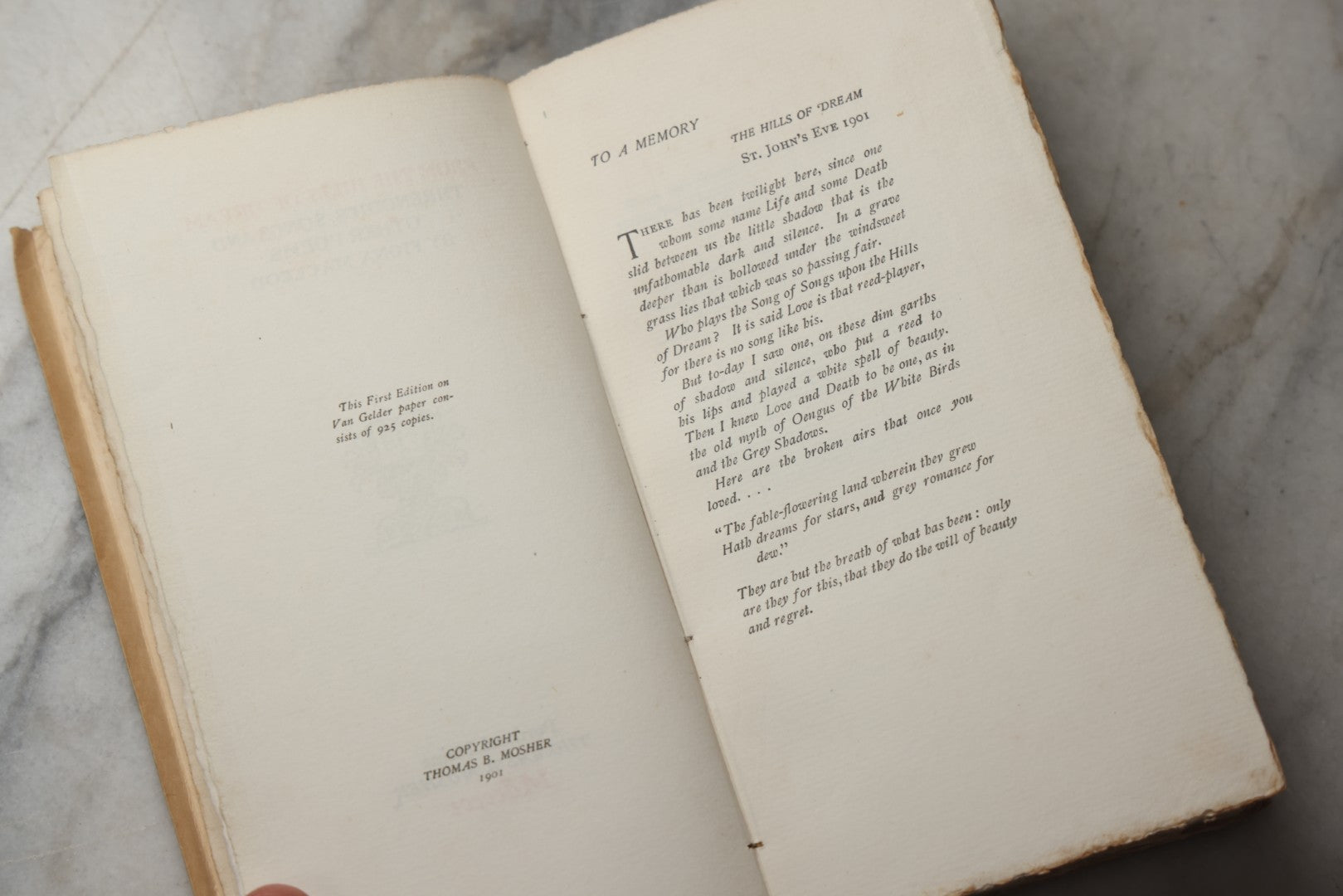 Lot 291 - "From The Hills Of Dream: Threnodies, Songs And Other Poems" Limited First Edition Poetry Book By Fiona Macleod, Published 1901