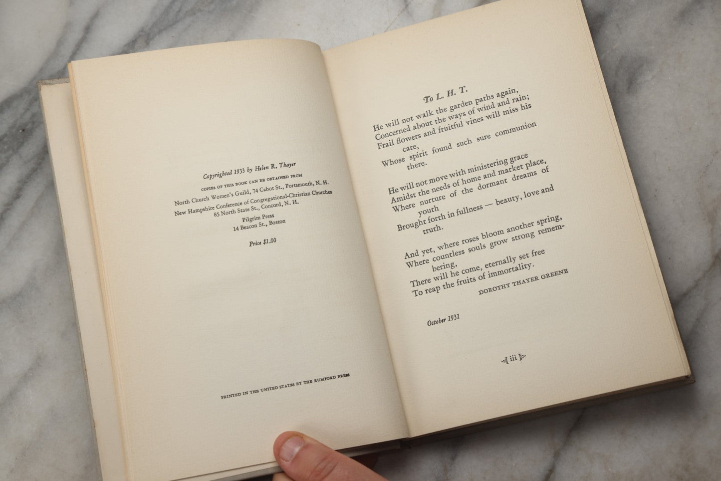 Lot 294 - "What Is Your Life?" Vintage Religious Poetry Book By Lucius Harrison Thayer, Published Privately, Copyright 1933 By Helen R. Thayer