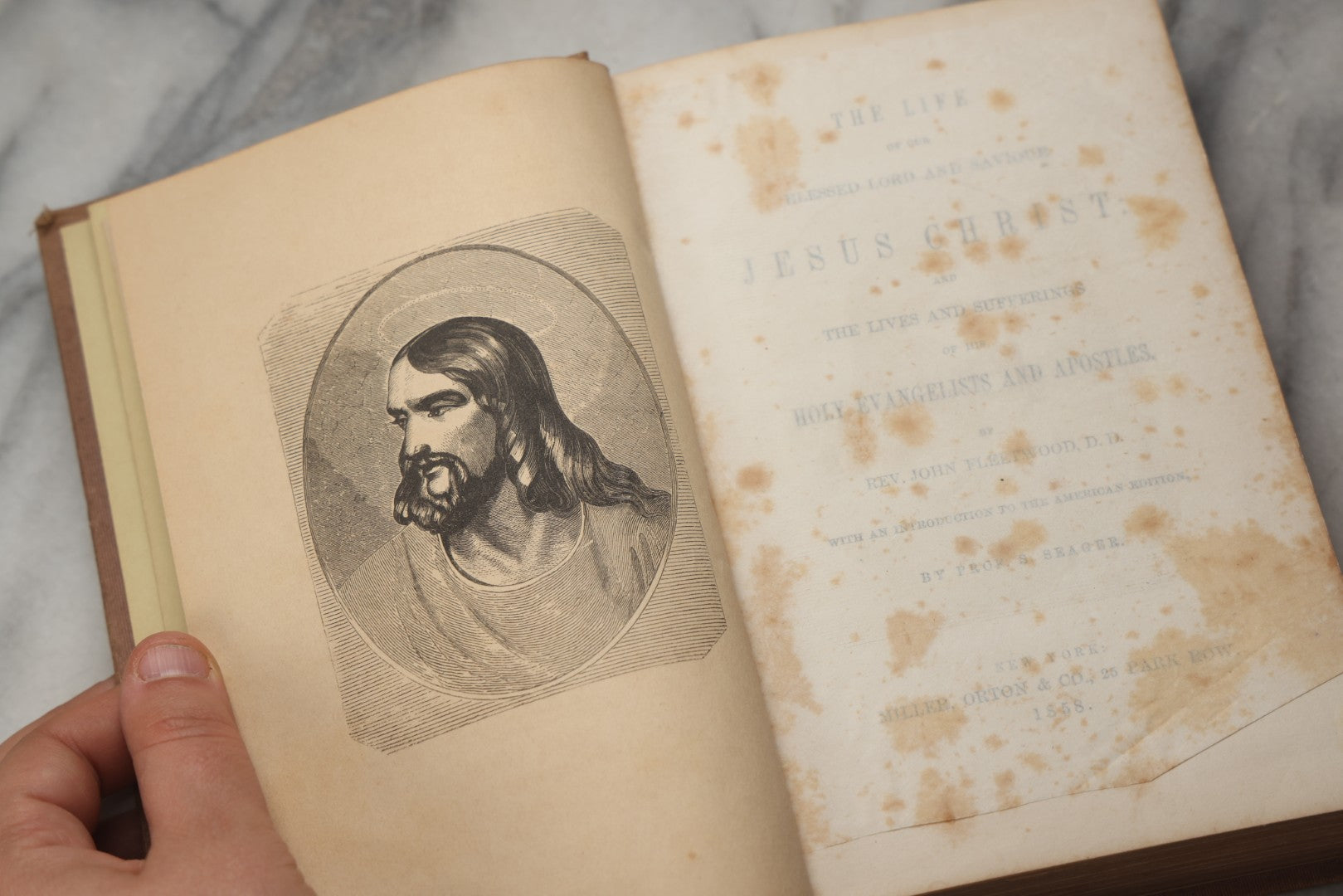 Lot 296 - "The Life Of Christ And His Apostles" Antique Religious Book By Rev. John Fleetwood, D.D., With Introduction By Prof. S. Seager, Published By Miller, Orton & Co., New York, 1858