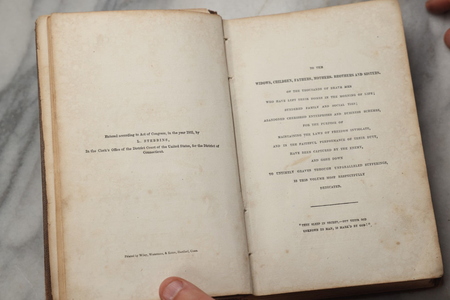 Lot 298 - "Life And Death In Rebel Prisons" Antique Civil War History Book By Robert H. Kellogg, Published By L. Stebbins, Hartford, Connecticut, 1865