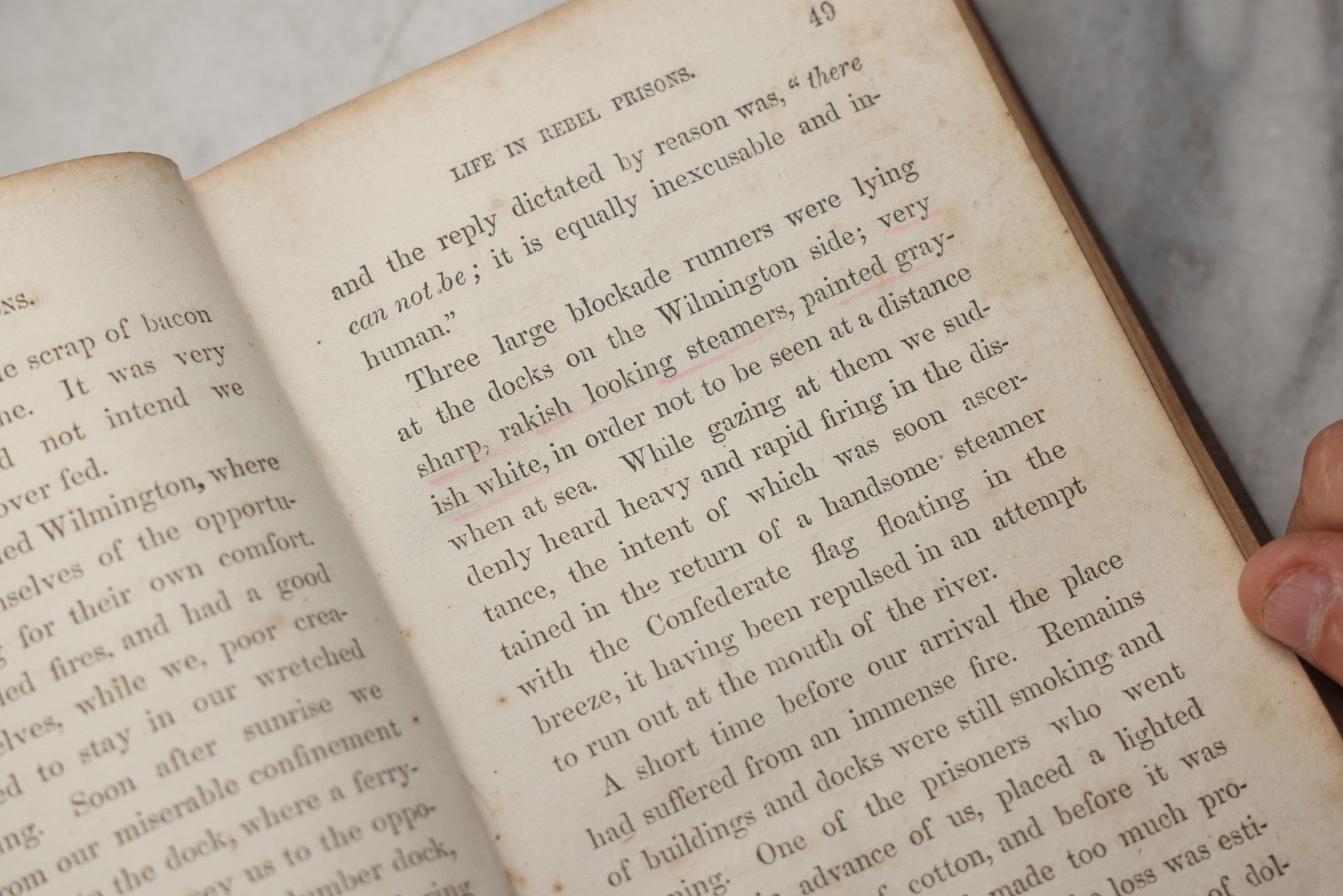 Lot 298 - "Life And Death In Rebel Prisons" Antique Civil War History Book By Robert H. Kellogg, Published By L. Stebbins, Hartford, Connecticut, 1865
