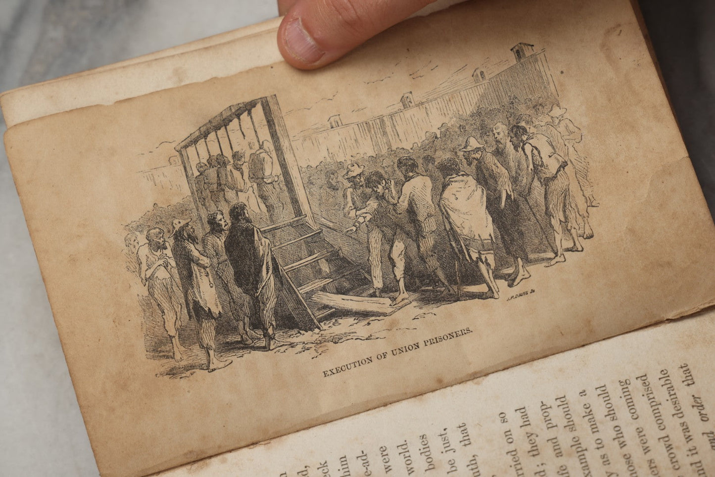 Lot 298 - "Life And Death In Rebel Prisons" Antique Civil War History Book By Robert H. Kellogg, Published By L. Stebbins, Hartford, Connecticut, 1865