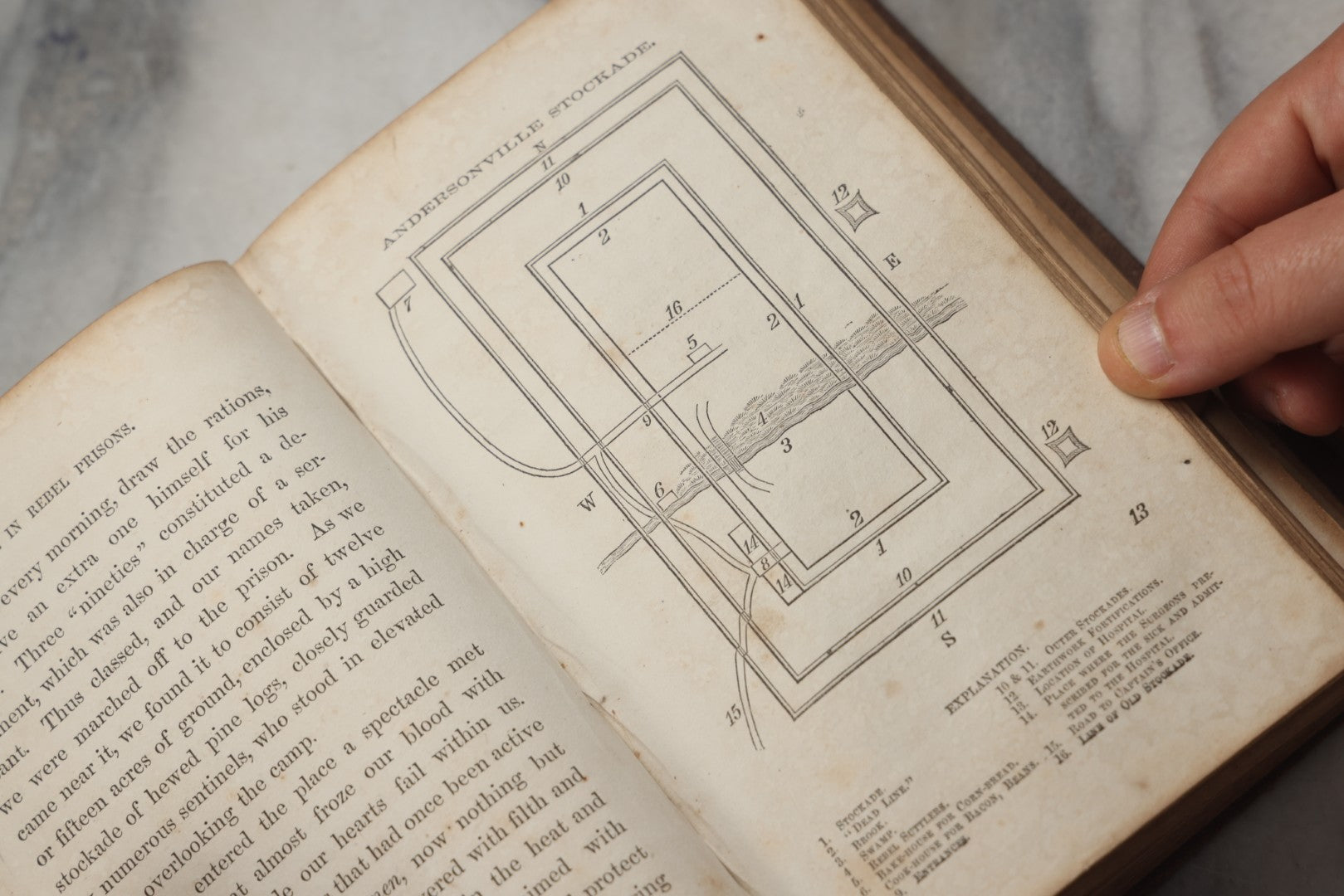 Lot 298 - "Life And Death In Rebel Prisons" Antique Civil War History Book By Robert H. Kellogg, Published By L. Stebbins, Hartford, Connecticut, 1865