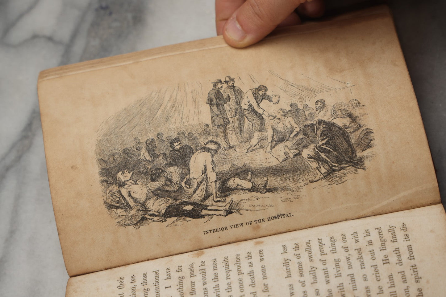 Lot 298 - "Life And Death In Rebel Prisons" Antique Civil War History Book By Robert H. Kellogg, Published By L. Stebbins, Hartford, Connecticut, 1865