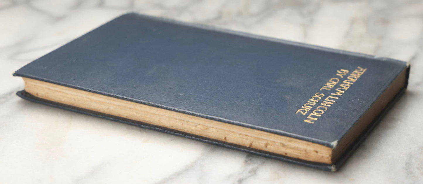 Lot 299 - "Abraham Lincoln, An Essay" Antique Biography Book By Carl Schurz, With Preface By Calvin Coolidge, Published By Houghton Mifflin Company, Boston And New York, 1920