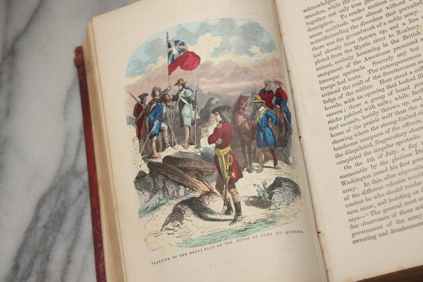 Lot 300 - "The Illustrated Life Of Washington" Antique Biography By Hon. J.T. Headley With Hand Colored Illustrations And Fold Out Map, Published By G. & F. Bill, New York, 1860