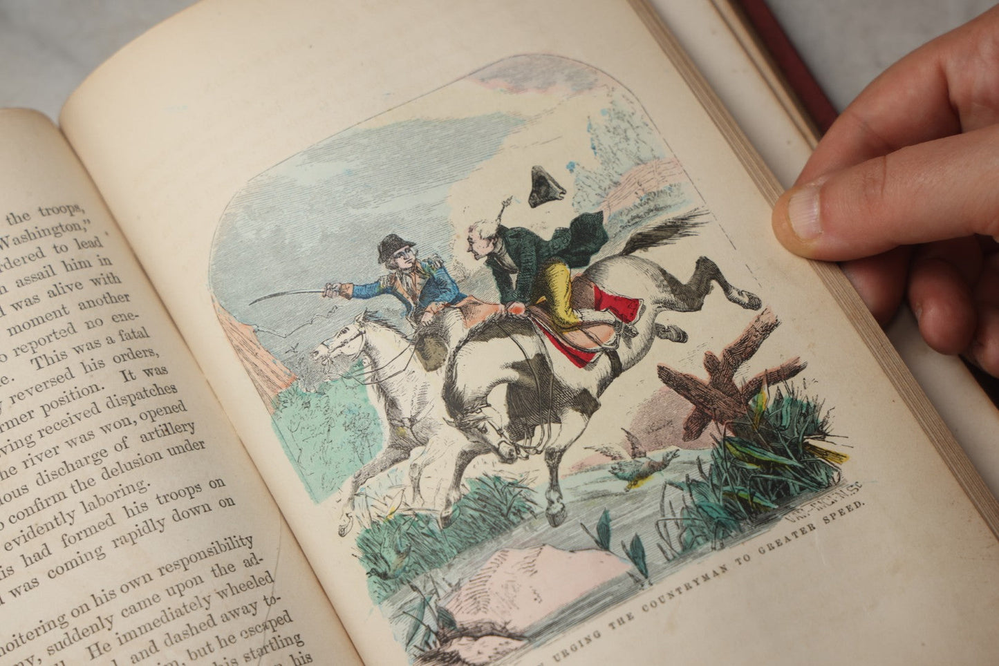 Lot 300 - "The Illustrated Life Of Washington" Antique Biography By Hon. J.T. Headley With Hand Colored Illustrations And Fold Out Map, Published By G. & F. Bill, New York, 1860
