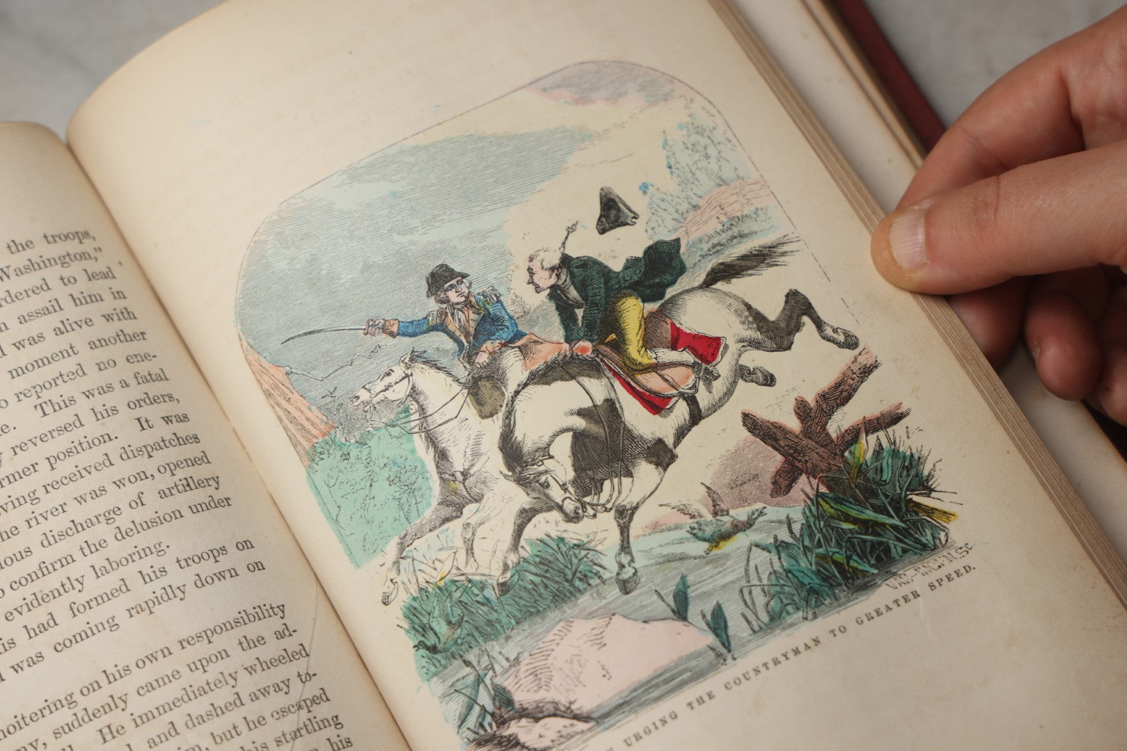 Lot 300 - "The Illustrated Life Of Washington" Antique Biography By Hon. J.T. Headley With Hand Colored Illustrations And Fold Out Map, Published By G. & F. Bill, New York, 1860