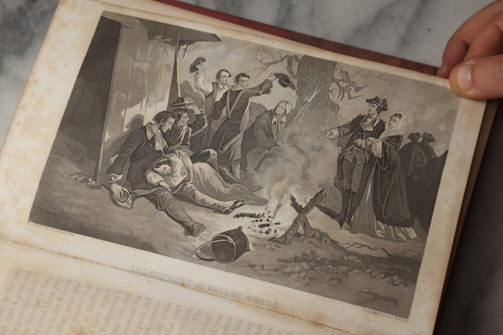 Lot 300 - "The Illustrated Life Of Washington" Antique Biography By Hon. J.T. Headley With Hand Colored Illustrations And Fold Out Map, Published By G. & F. Bill, New York, 1860