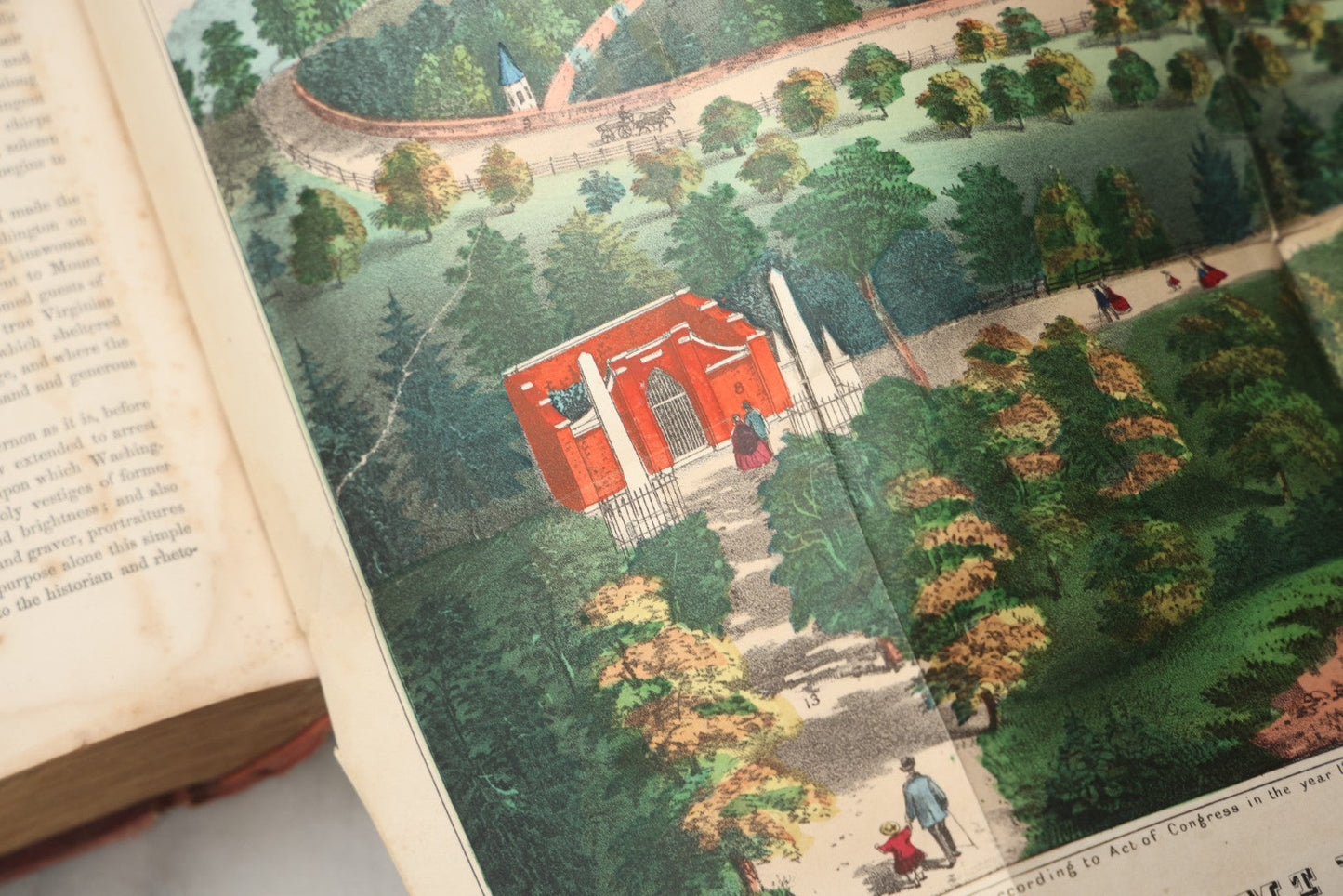 Lot 300 - "The Illustrated Life Of Washington" Antique Biography By Hon. J.T. Headley With Hand Colored Illustrations And Fold Out Map, Published By G. & F. Bill, New York, 1860