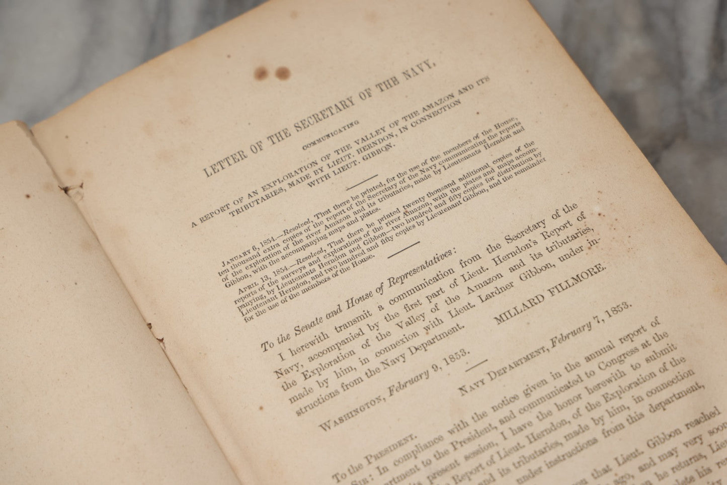 Lot 302 - "Exploration Of The Valley Of The Amazon" Antique U.S. Government Report By Wm. Lewis Herndon And Lardner Gibbon, Published By Robert Armstrong, Public Printer, Washington, 1854