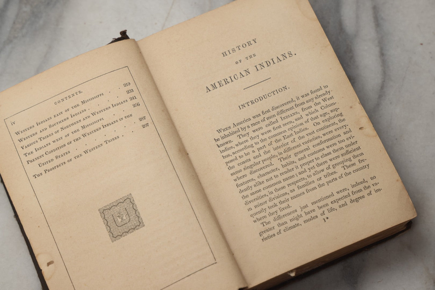 Lot 303 - "History Of The Indians Of North And South America" Antique History Book By Samuel Griswold Goodrich (Author Of Peter Parley's Tales), Published By Geo. C. Rand, Cornhill, Wm. J. Reynolds And Company, Boston, 1855