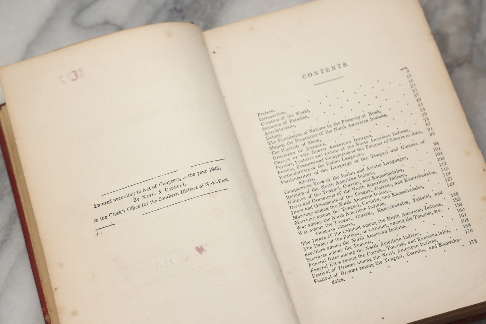 Lot 304 - "The Origin Of The North American Indians" Antique Historical Book By John McIntosh, Published By Sheldon And Company, New York, 1859