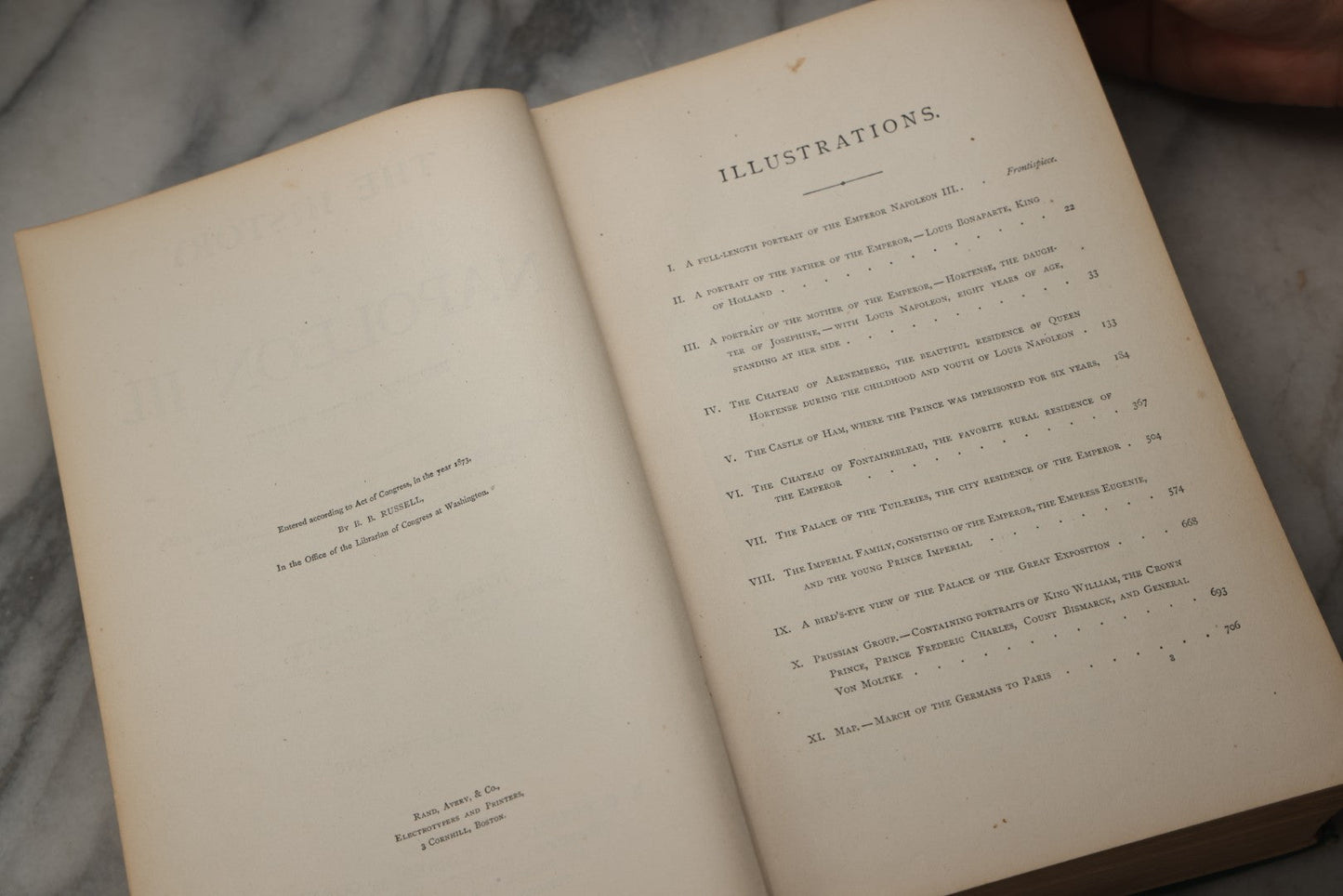 Lot 305 - "The History Of Napoleon III, Emperor Of The French" Antique Illustrated Biography Book By John S. C. Abbott, Published By B. B. Russell, Boston, 1873, With Gilt Bust Of Napoleon On Cover And Gilt Lettering On Spine