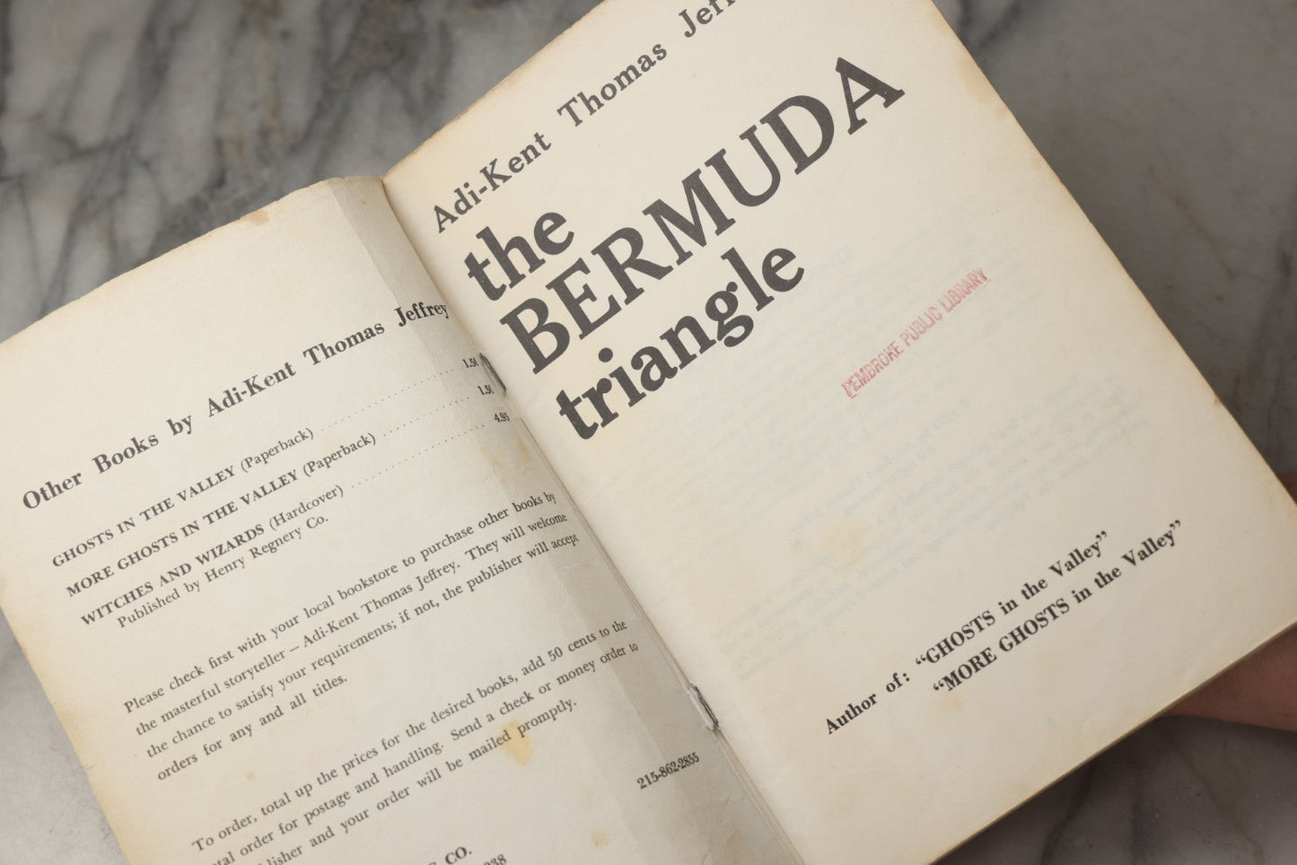 Lot 307 - "The Bermuda Triangle" Vintage Self-Published Paranormal Book By Adi-Kent Thomas Jeffrey, 1973