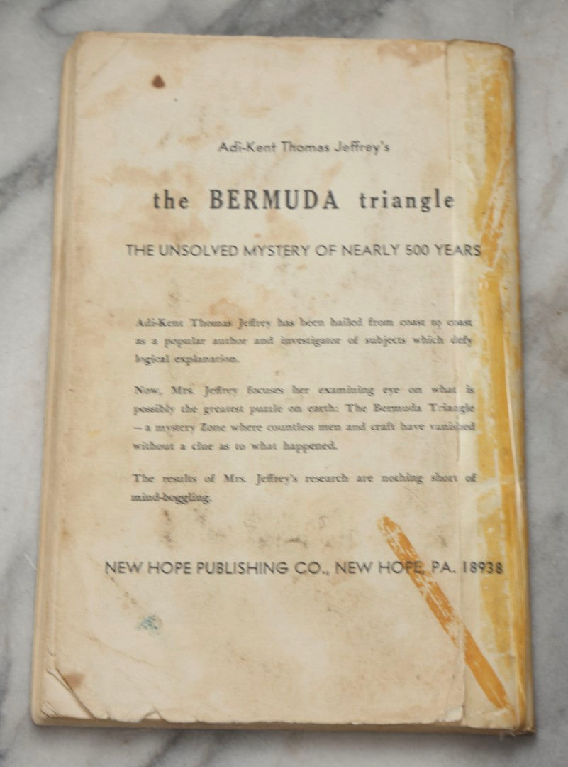 Lot 307 - "The Bermuda Triangle" Vintage Self-Published Paranormal Book By Adi-Kent Thomas Jeffrey, 1973