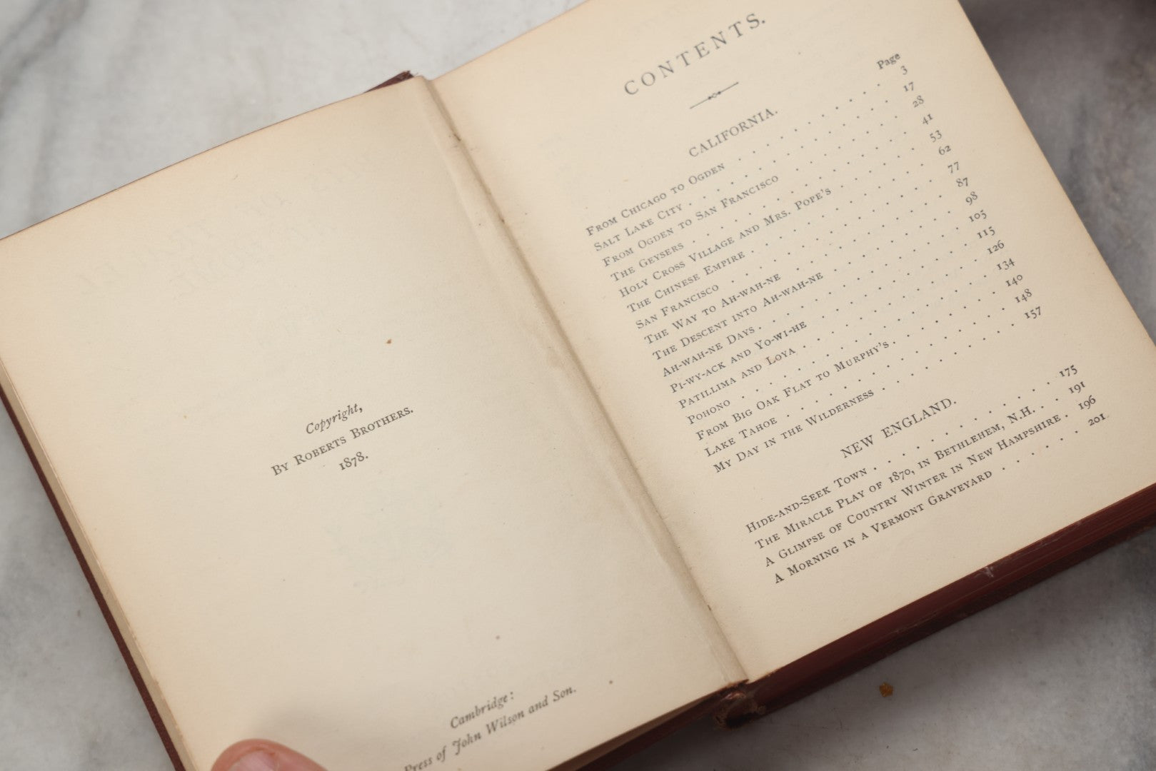 Lot 309 - "Bits Of Travel At Home" Antique United States Domestic Travel Book By H.H., Published By Roberts Brothers, Boston, 1878