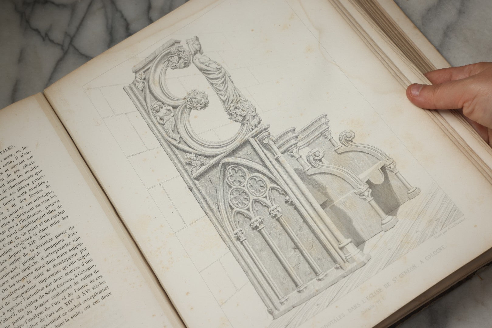 Lot 311 - "L'Architecture Du Ve Au Xviie Siècle Et Les Arts Qui En Dépendent" Antique Large Format French Architecture Book By Jules Gailhabaud, Published In Paris, 1856, Note Condition Issues