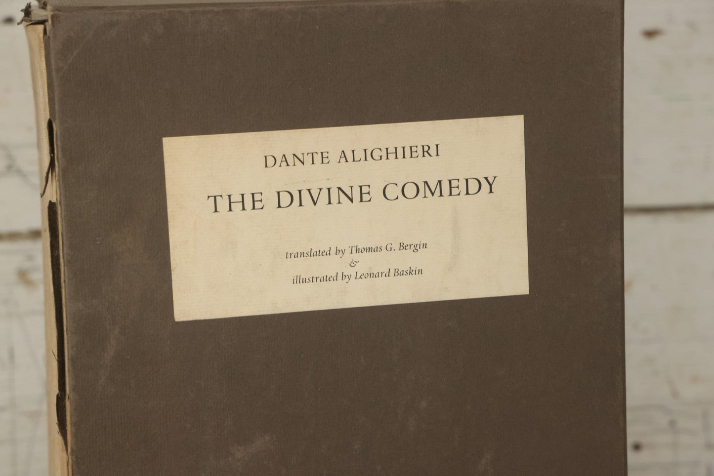 Lot 313 - "The Divine Comedy" Vintage Three-Volume Illustrated Box Set By Dante Alighieri, Translated By Thomas G. Bergin And Illustrated By Leonard Baskin, Published By Grossman Publishers, New York, 1969