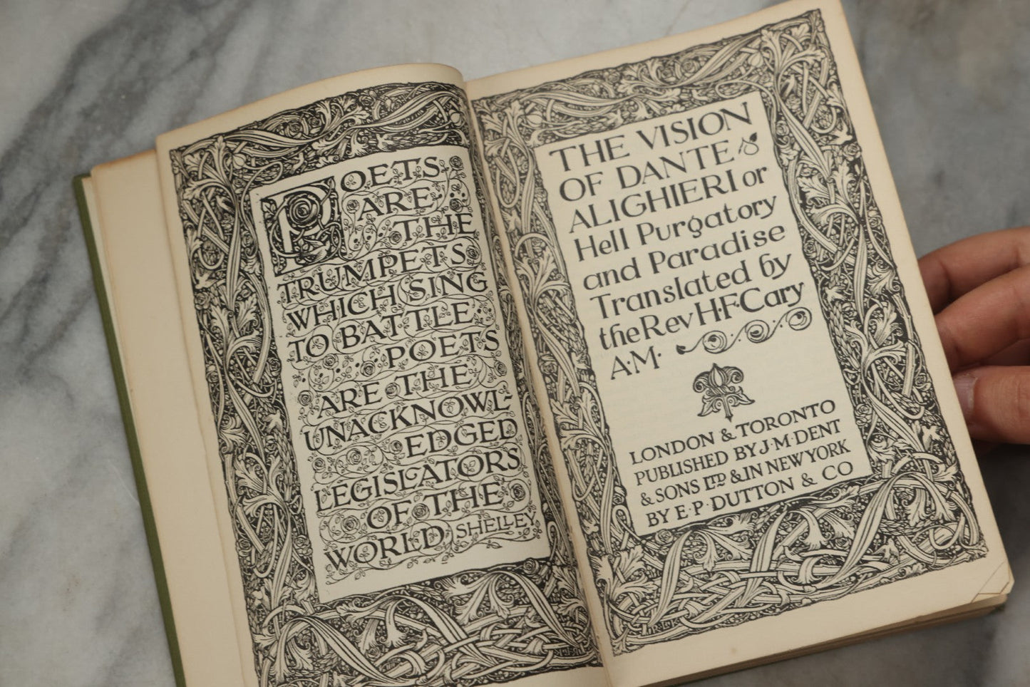 Lot 314 - “The Vision Of Dante” Antique Book By Dante Alighieri, Everyman's Library, J. M. Dent & Sons, London / E. P. Dutton & Co., New York, 1915