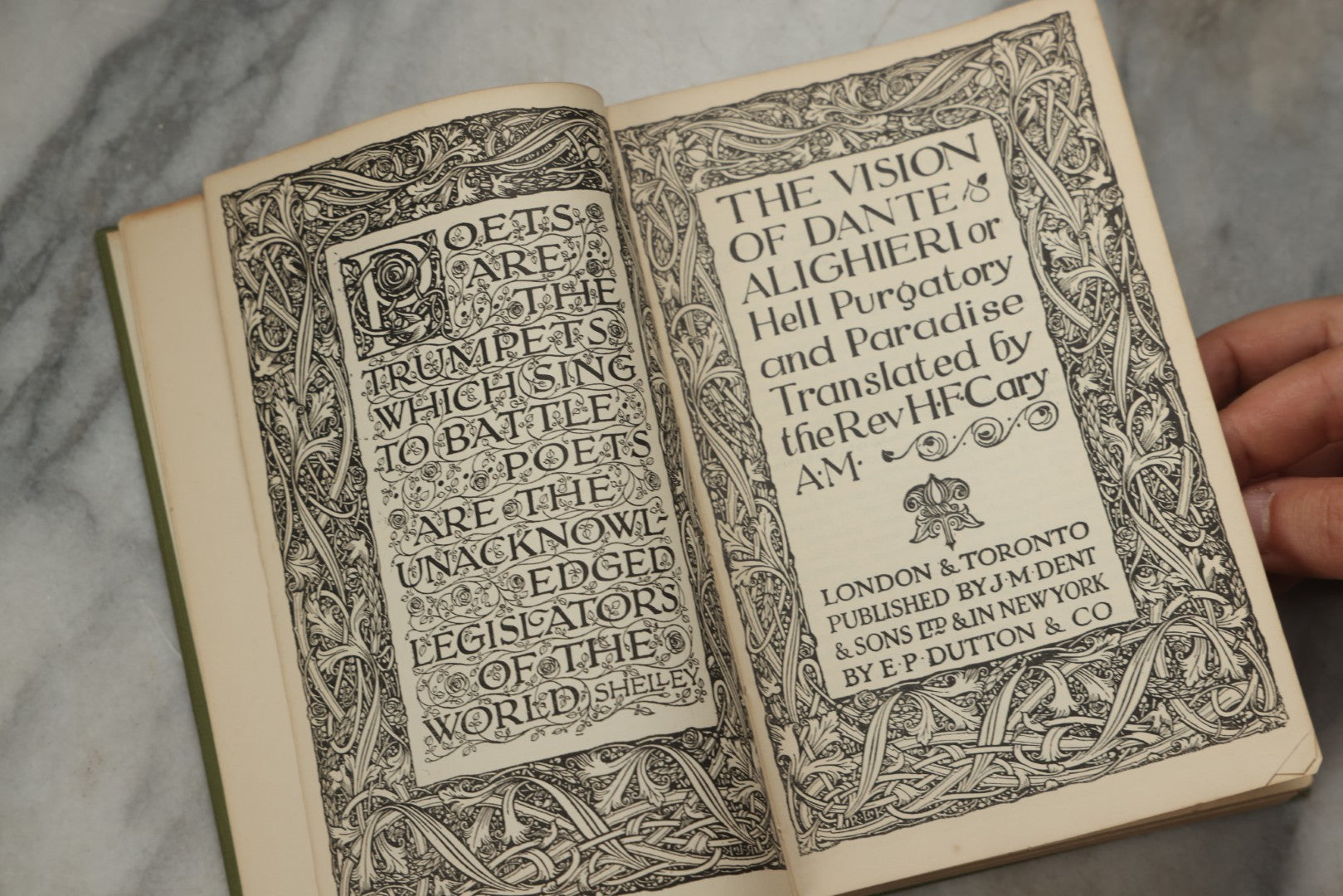 Lot 314 - “The Vision Of Dante” Antique Book By Dante Alighieri, Everyman's Library, J. M. Dent & Sons, London / E. P. Dutton & Co., New York, 1915