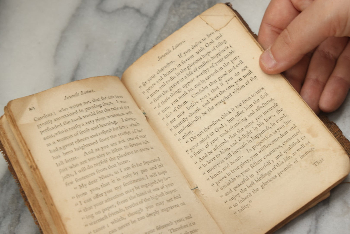 Lot 320 - "Juvenile Letters; Being A Correspondence Between Children, From Eight To Fifteen Years Of Age" Antique Book Of Collected Letters By Caleb Bingham, A.M., Printed By David Carlisle For Caleb Bingham, Boston, 1805
