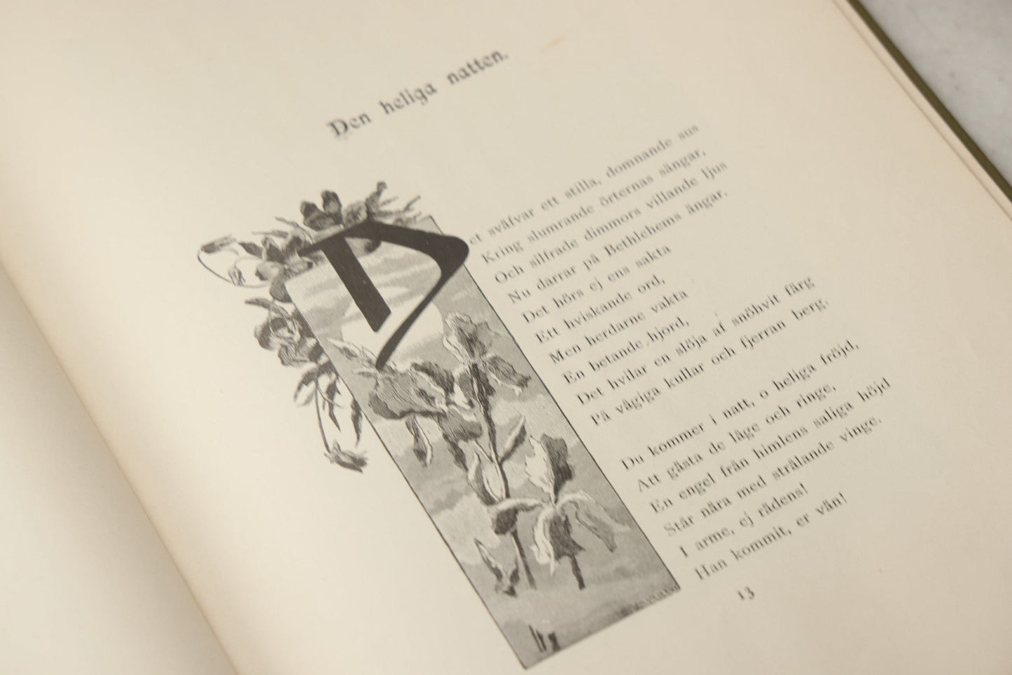 Lot 322 - "Vid Juletid" Antique Swedish Illustrated Christmas Poetry Book By C. D. Af Wirsén, Illustrated By Jenny Nyström, Published By The Engberg-Holmberg Publishing Co., Chicago, Undated, With Gilt And Silver Cover Designs Featuring Three Wise Men