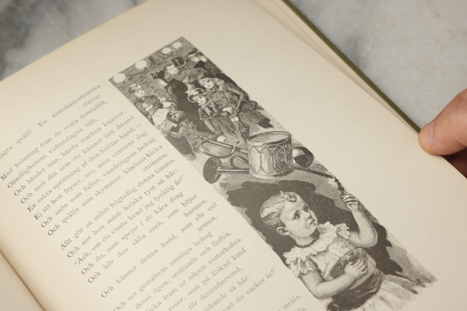 Lot 322 - "Vid Juletid" Antique Swedish Illustrated Christmas Poetry Book By C. D. Af Wirsén, Illustrated By Jenny Nyström, Published By The Engberg-Holmberg Publishing Co., Chicago, Undated, With Gilt And Silver Cover Designs Featuring Three Wise Men