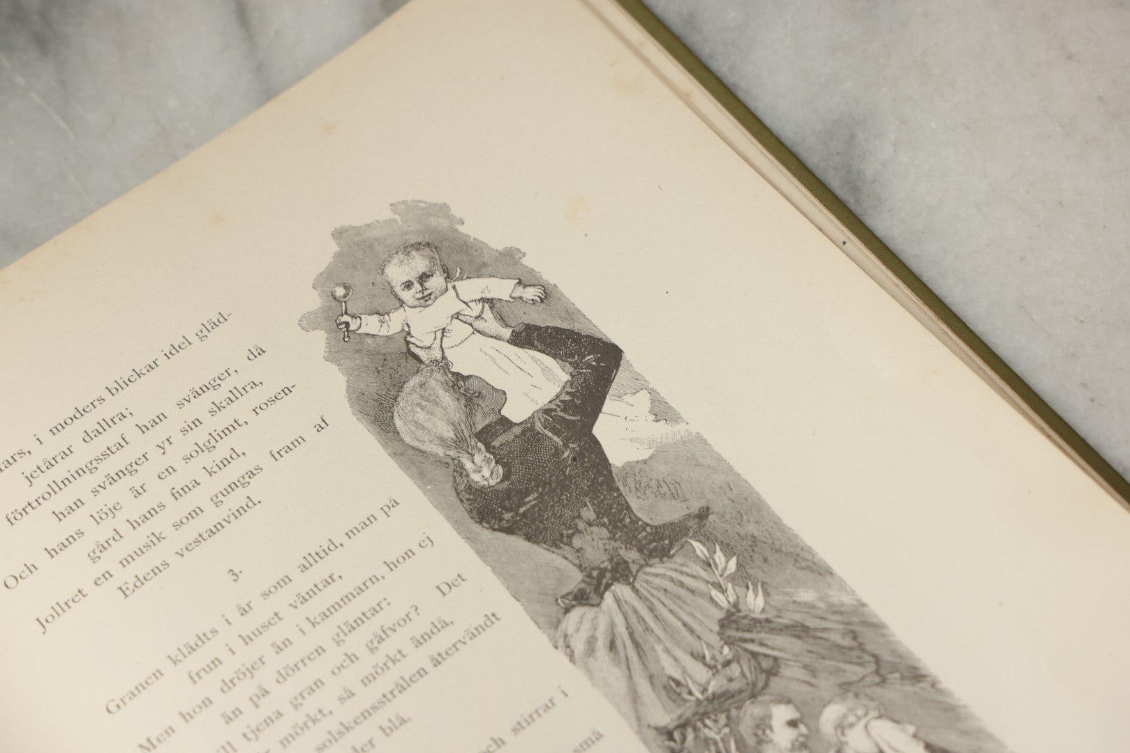 Lot 322 - "Vid Juletid" Antique Swedish Illustrated Christmas Poetry Book By C. D. Af Wirsén, Illustrated By Jenny Nyström, Published By The Engberg-Holmberg Publishing Co., Chicago, Undated, With Gilt And Silver Cover Designs Featuring Three Wise Men