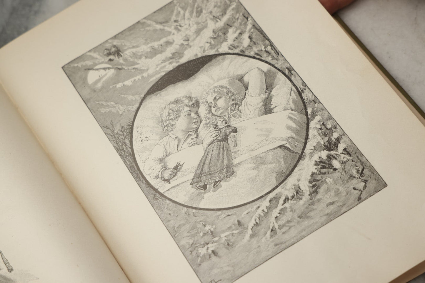 Lot 322 - "Vid Juletid" Antique Swedish Illustrated Christmas Poetry Book By C. D. Af Wirsén, Illustrated By Jenny Nyström, Published By The Engberg-Holmberg Publishing Co., Chicago, Undated, With Gilt And Silver Cover Designs Featuring Three Wise Men