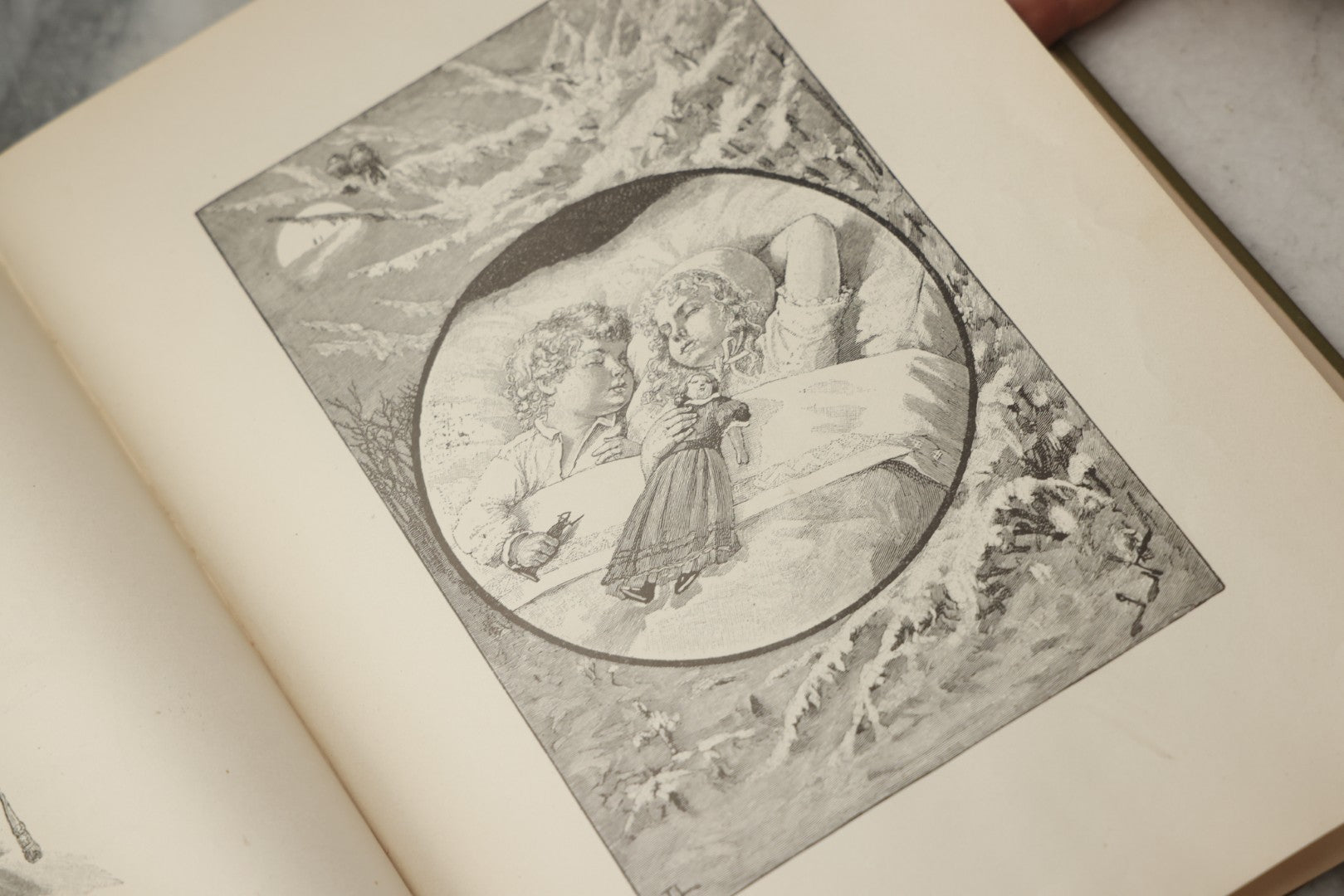 Lot 322 - "Vid Juletid" Antique Swedish Illustrated Christmas Poetry Book By C. D. Af Wirsén, Illustrated By Jenny Nyström, Published By The Engberg-Holmberg Publishing Co., Chicago, Undated, With Gilt And Silver Cover Designs Featuring Three Wise Men