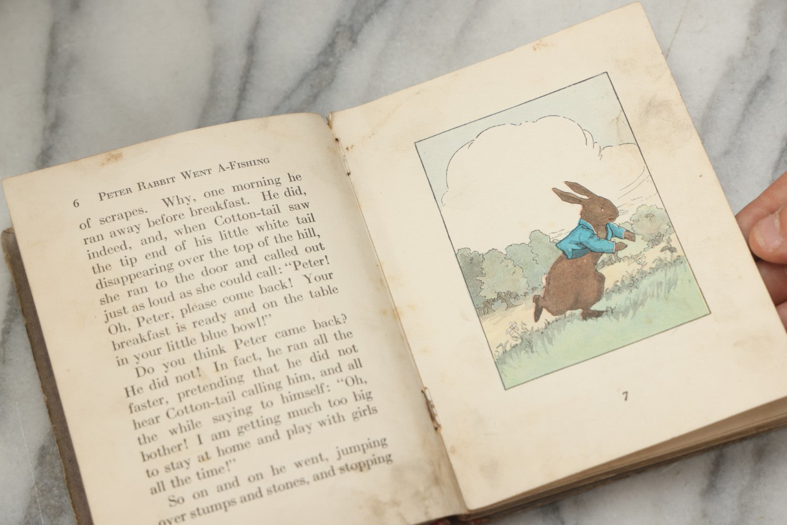 Lot 324 - "When Peter Rabbit Went A-Fishing" Antique Children's Book By Linda Stevens Almond, Illustrated By Margaret Campbell Hoopes, Part Of Altemus' Peter Rabbit Series, Published By Henry Altemus Company, Philadelphia, 1923