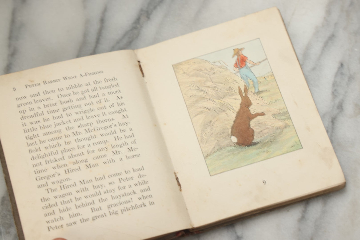Lot 324 - "When Peter Rabbit Went A-Fishing" Antique Children's Book By Linda Stevens Almond, Illustrated By Margaret Campbell Hoopes, Part Of Altemus' Peter Rabbit Series, Published By Henry Altemus Company, Philadelphia, 1923