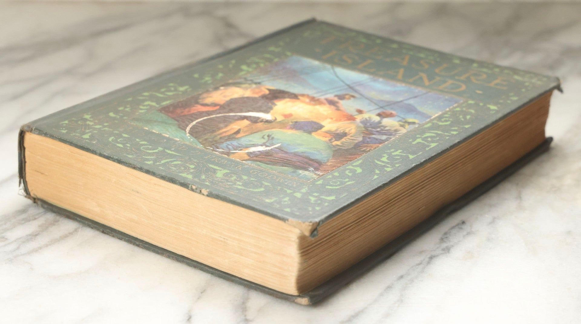 Lot 329 - "Treasure Island" Antique Illustrated Adventure Book By Robert Louis Stevenson, With Introduction And Notes By Gilbert Sykes Blakely, Illustrated By Frank Godwin, Published By The John C. Winston Co., Philadelphia, 1924