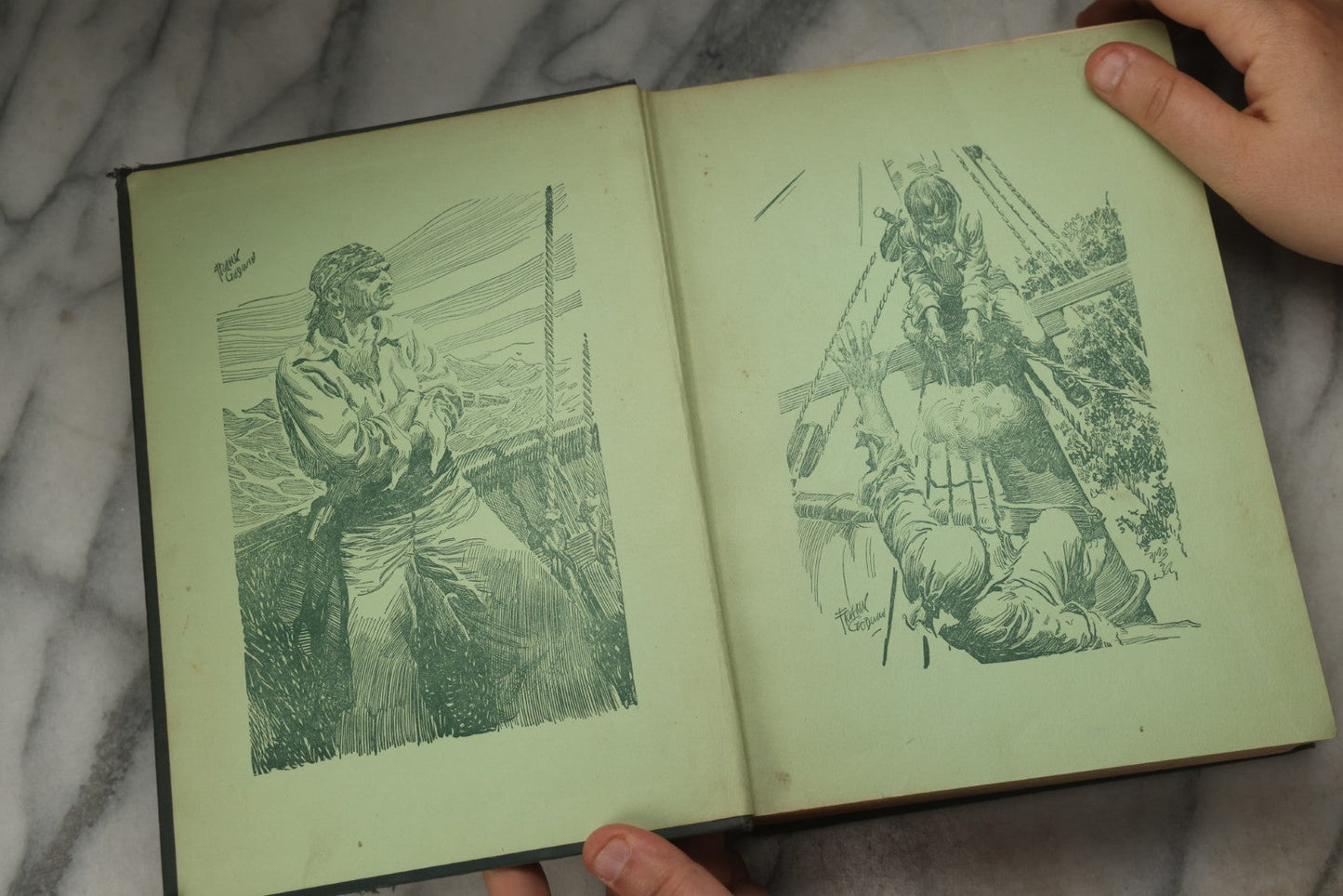 Lot 329 - "Treasure Island" Antique Illustrated Adventure Book By Robert Louis Stevenson, With Introduction And Notes By Gilbert Sykes Blakely, Illustrated By Frank Godwin, Published By The John C. Winston Co., Philadelphia, 1924