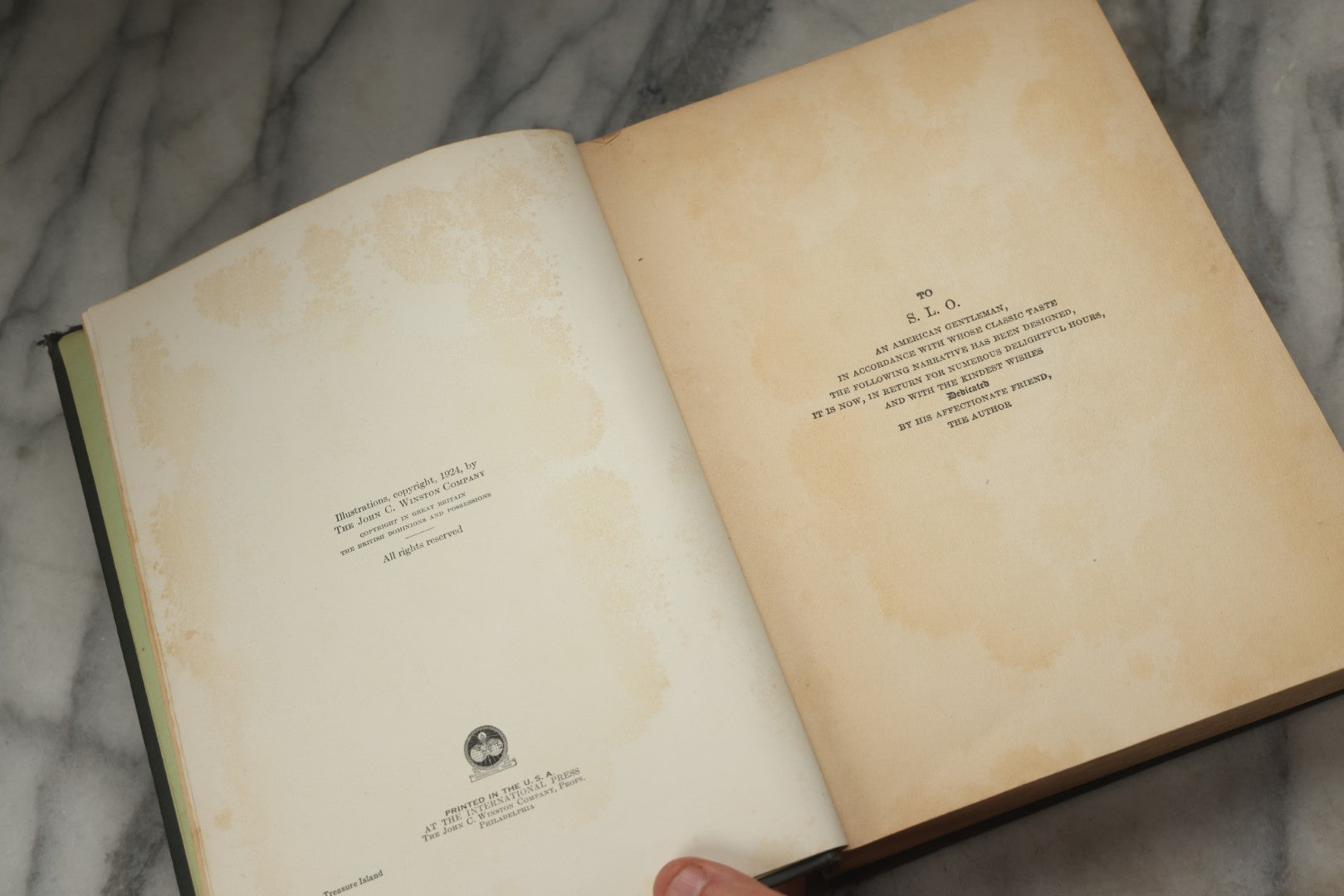 Lot 329 - "Treasure Island" Antique Illustrated Adventure Book By Robert Louis Stevenson, With Introduction And Notes By Gilbert Sykes Blakely, Illustrated By Frank Godwin, Published By The John C. Winston Co., Philadelphia, 1924