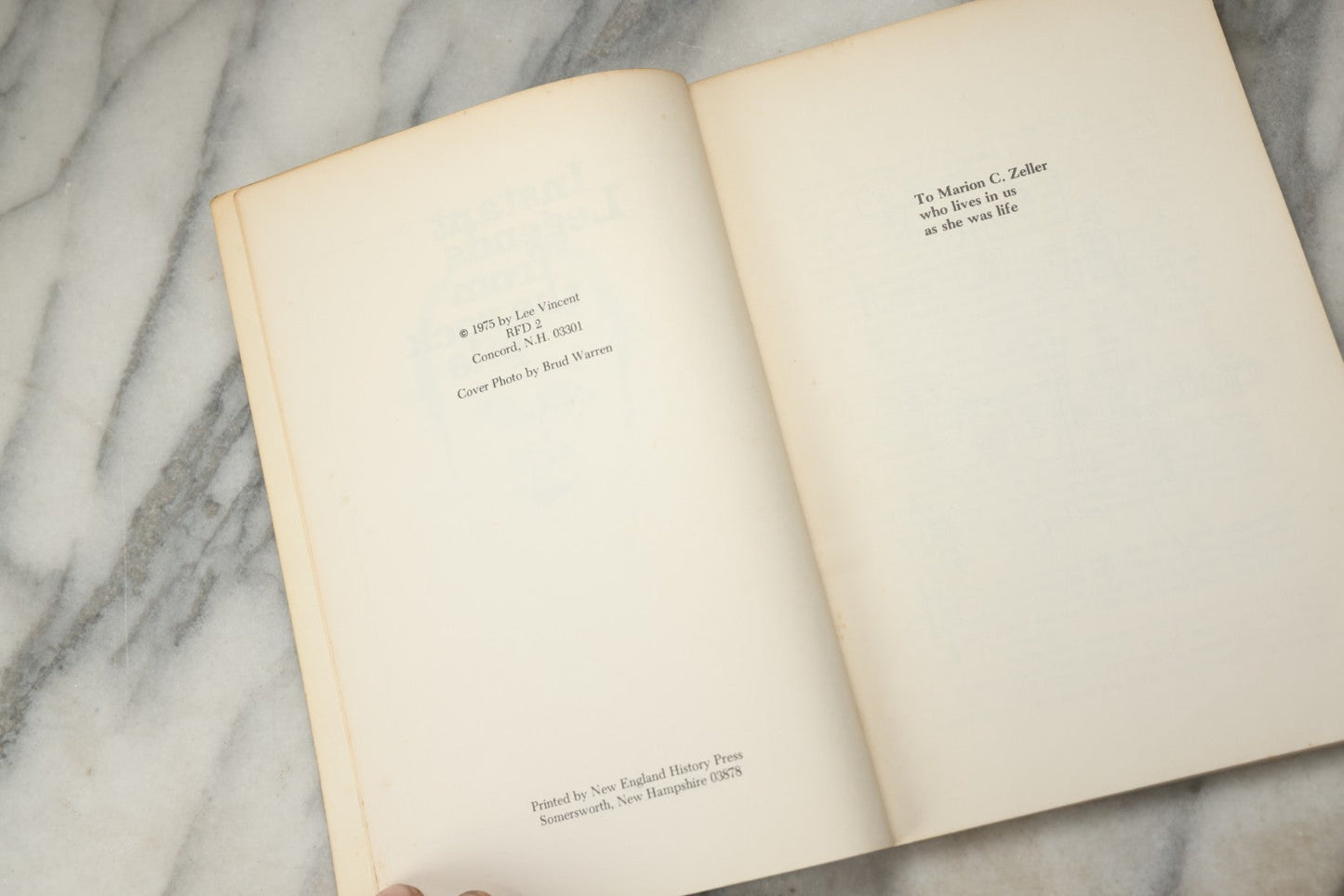 Lot 333 - "Instant Legends From The Rock Pile Vintage New Hampshire Mount Washington Memoir By Lee Vincent, Printed By New England History Press, 1975