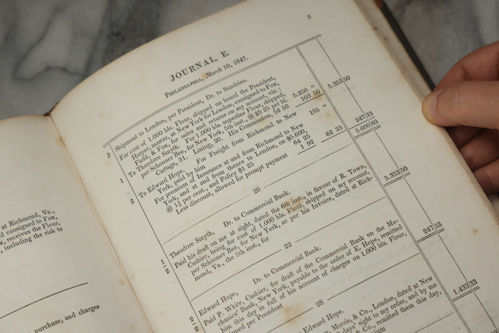 Lot 335 - "Ross's Book-Keeping, Or A Practical System Of Double Entry Book-Keeping" Antique Instructional Business Book By Wm. P. M. Ross, Published By G. B. Zieber And Co., Philadelphia, 1847