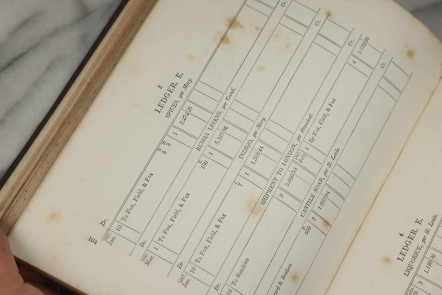 Lot 335 - "Ross's Book-Keeping, Or A Practical System Of Double Entry Book-Keeping" Antique Instructional Business Book By Wm. P. M. Ross, Published By G. B. Zieber And Co., Philadelphia, 1847