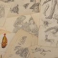 Lot 005 - Extensive Archive Of Original Sketches, Studies, And Notes Attributed To Norman Mills Price (1877–1951), Including Preparatory Work For “The Sea Rogue's Moon," With Envelope From Liberty Magazine Addressed To 527 Riverside Dr., New York City