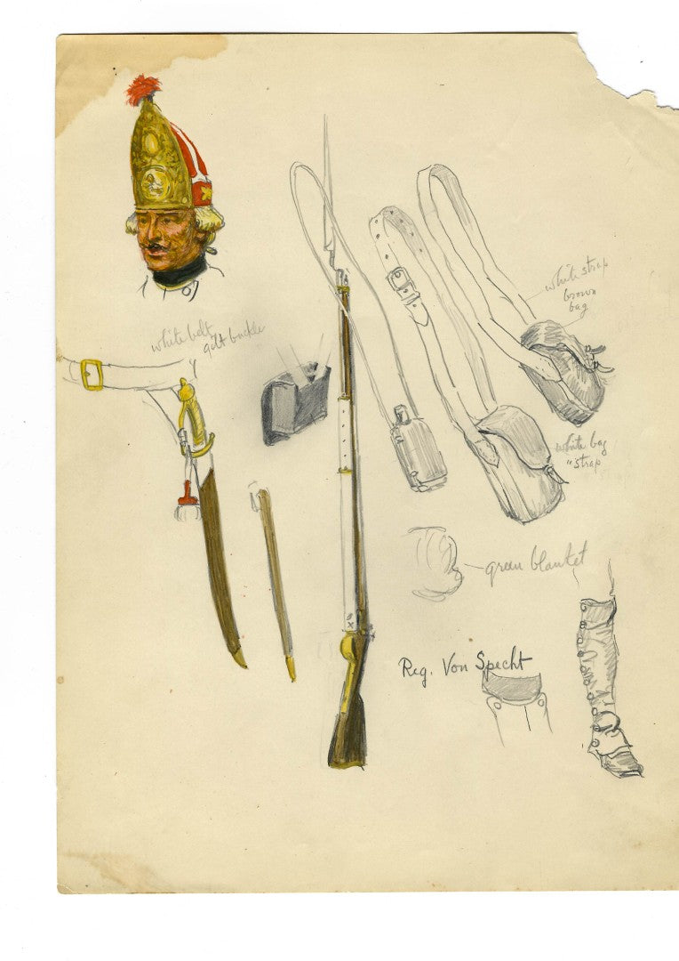 Lot 005 - Extensive Archive Of Original Sketches, Studies, And Notes Attributed To Norman Mills Price (1877–1951), Including Preparatory Work For “The Sea Rogue's Moon," With Envelope From Liberty Magazine Addressed To 527 Riverside Dr., New York City