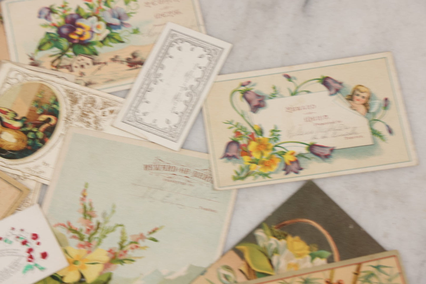 Lot 142 - Grouping Of 45+ Antique Rewards Of Merit With Chromolithograph Designs And Handwritten Inscriptions