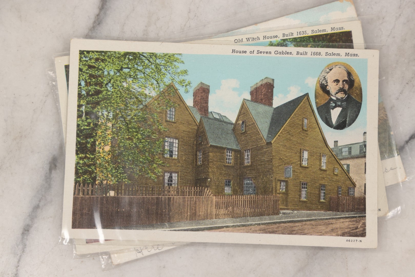 Lot 144 - Grouping Of 40+ Antique And Vintage Salem, Massachusetts Postcards Including 13 Individual Views Featuring House Of The Seven Gables And Old Witch House, And Many Duplicates Showing Salem And Empire Theaters On Essex Street