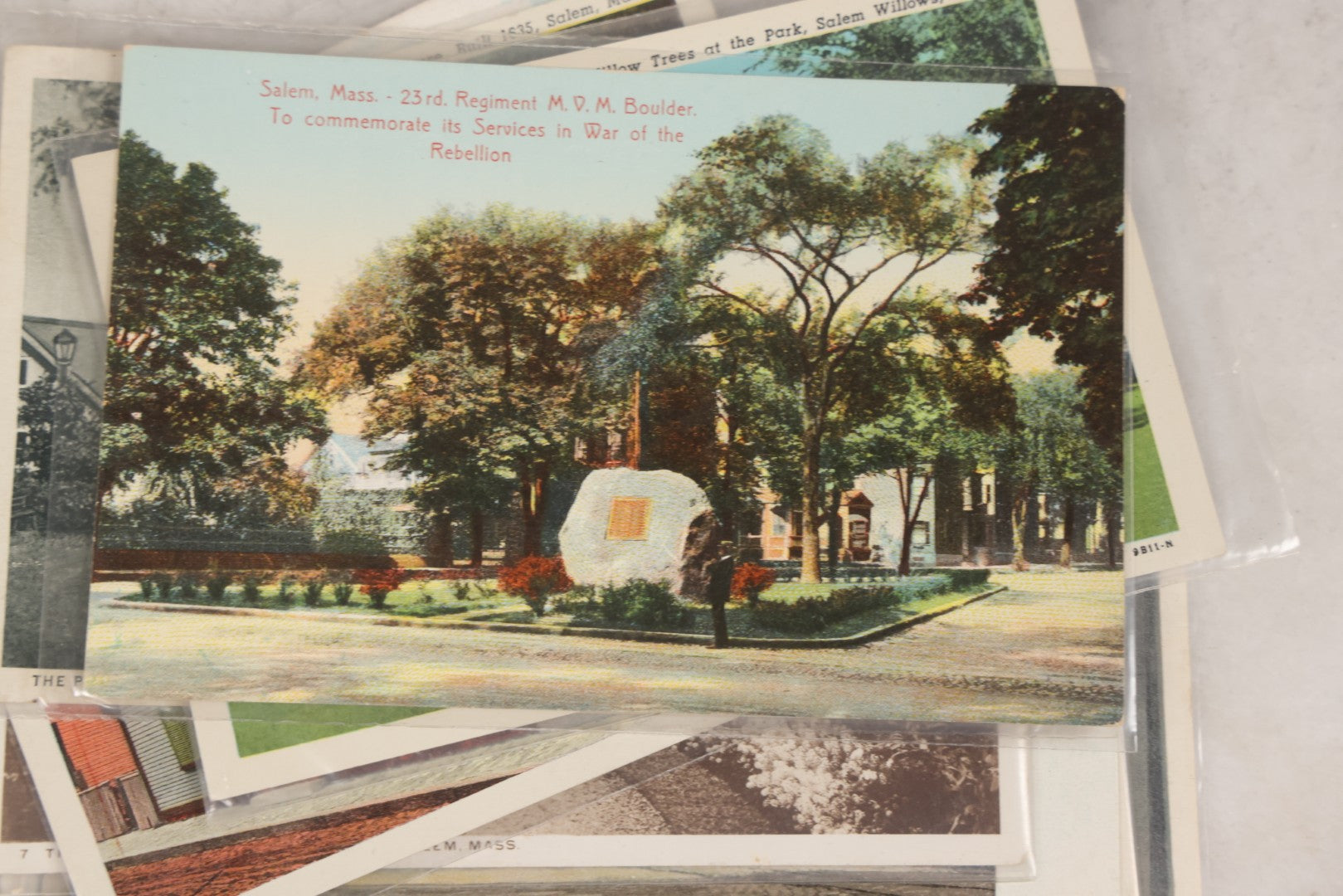 Lot 144 - Grouping Of 40+ Antique And Vintage Salem, Massachusetts Postcards Including 13 Individual Views Featuring House Of The Seven Gables And Old Witch House, And Many Duplicates Showing Salem And Empire Theaters On Essex Street